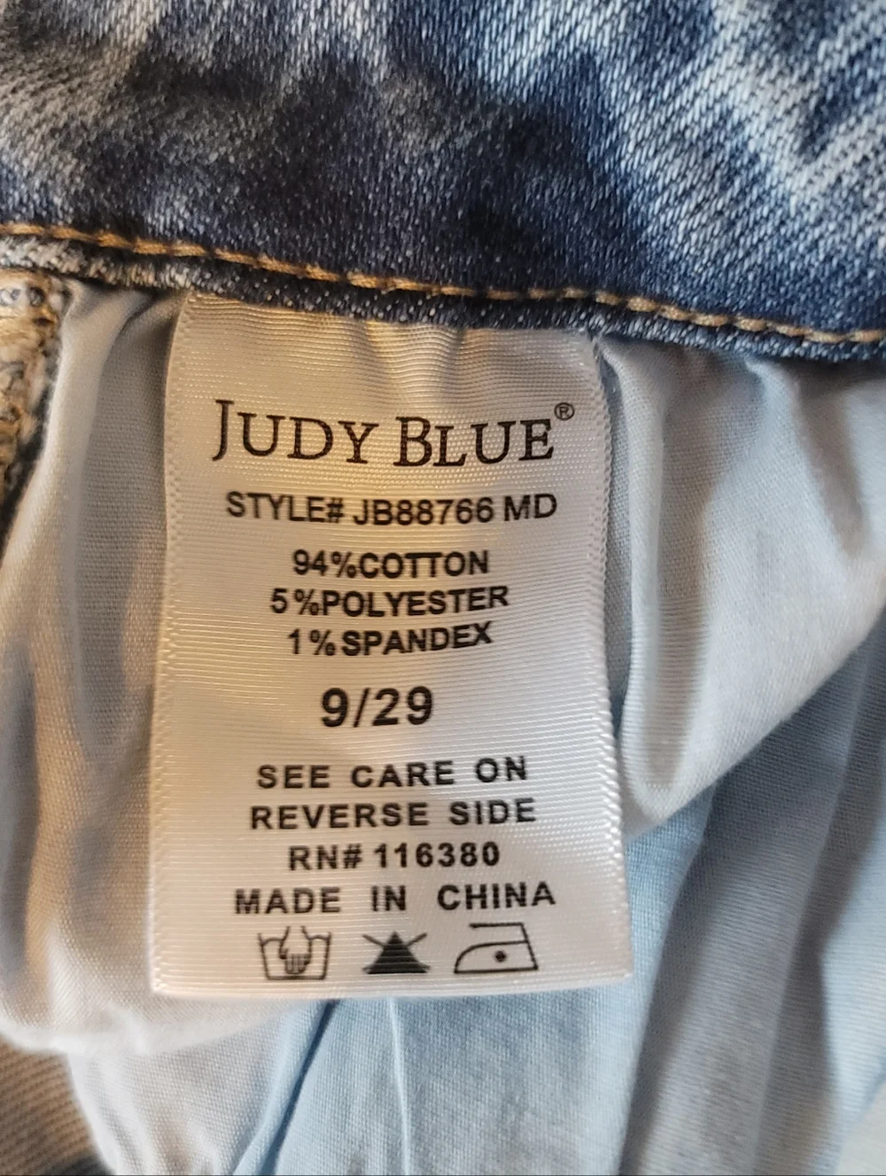 EUC JUDY BLUE Joy High Rise Side Seam Retro Wide Leg Medium Wash Jeans Size 9/29 - Picture 16 of 16
